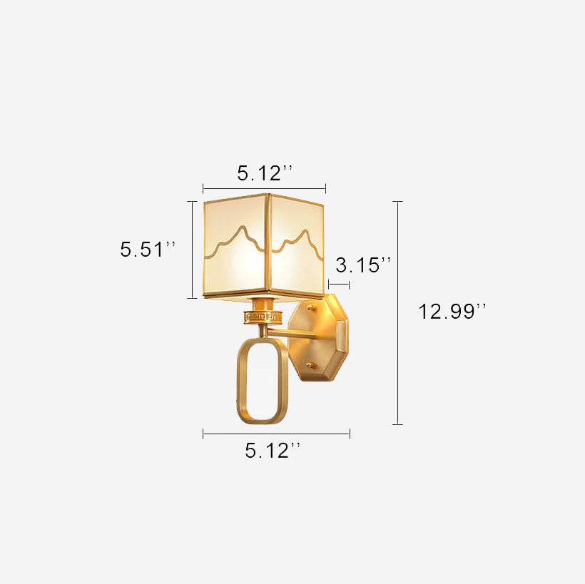 CubeGlow - Kubusvormige wandlamp met Chinese invloeden en strak design | Stijlvolle één-licht verlichting