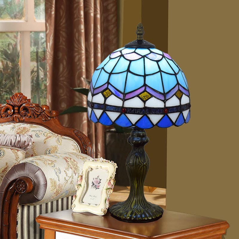 MediterraneoLicht - Stijlvolle Mediterrane Tafellamp van Glas voor Sfeervolle Verlichting