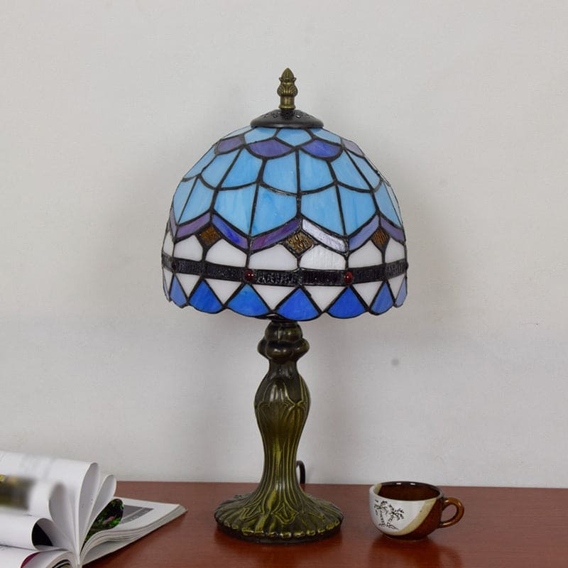 MediterraneoLicht - Stijlvolle Mediterrane Tafellamp van Glas voor Sfeervolle Verlichting