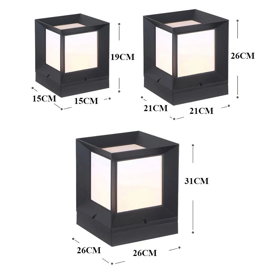 CubeGlow - Kubusvormige Staande Buitenlamp voor Moderne Verlichting