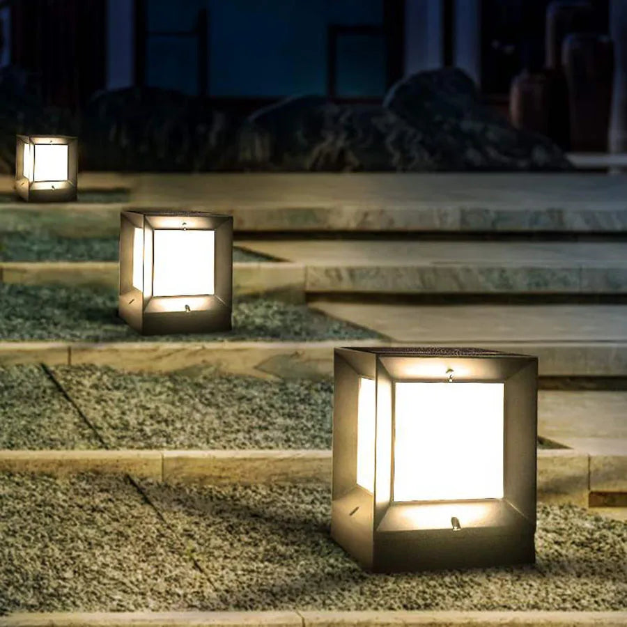 CubeGlow - Kubusvormige Staande Buitenlamp voor Moderne Verlichting