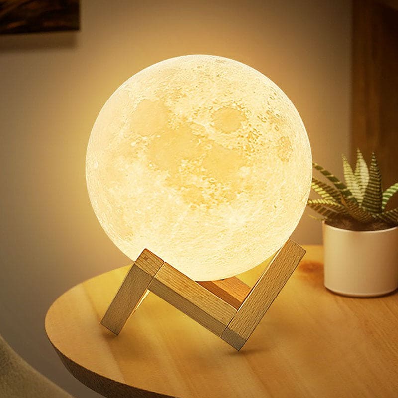 LunaGlow - Kunststof Maanbol Tafellamp | Sfeervolle Verlichting voor Elk Interieur