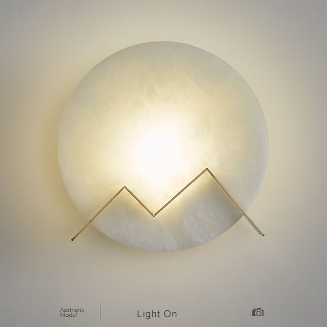 MarbleLux - Marmeren LED-wandlamp met cirkelvormig ontwerp en één lichtpunt | Moderne en luxe verlichting