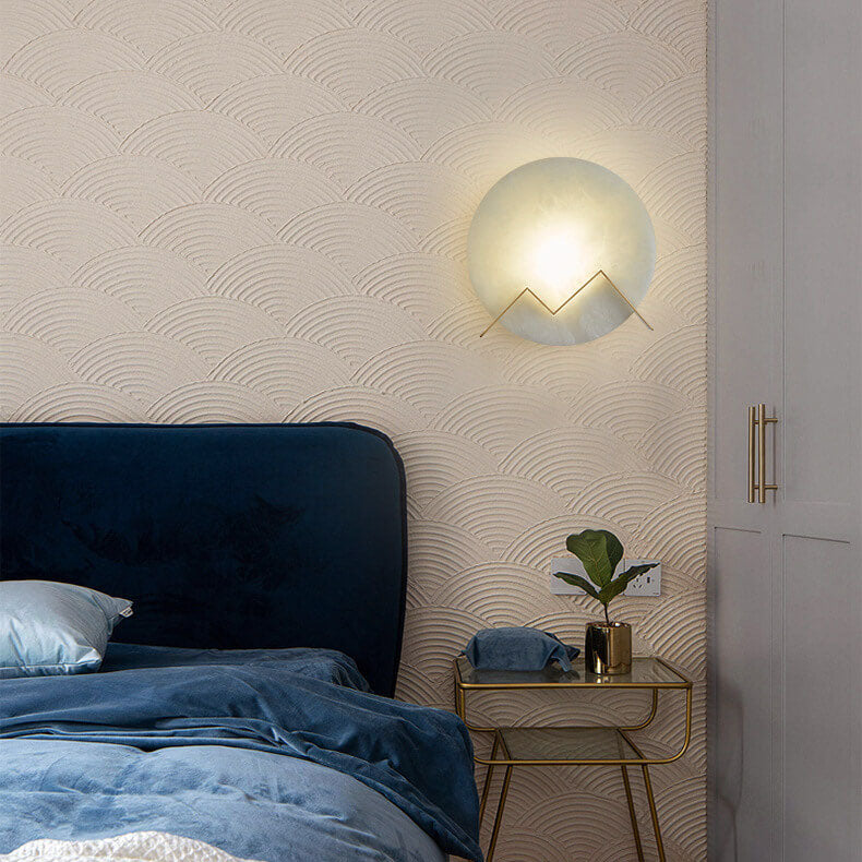 MarbleLux - Marmeren LED-wandlamp met cirkelvormig ontwerp en één lichtpunt | Moderne en luxe verlichting