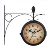 EuroElegantie - Dubbelzijdige Klassieke Wandklok | Decoratieve Tijdwaarneming voor Huis en Bedrijf