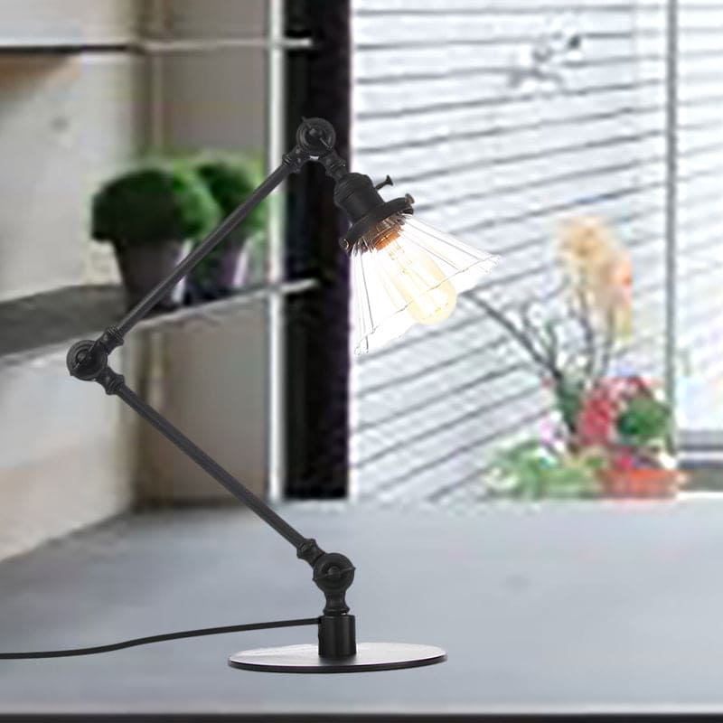 Kegele Tafellamp van Helder Glas | Elegante Verlichting voor Woonkamer en Slaapkamer