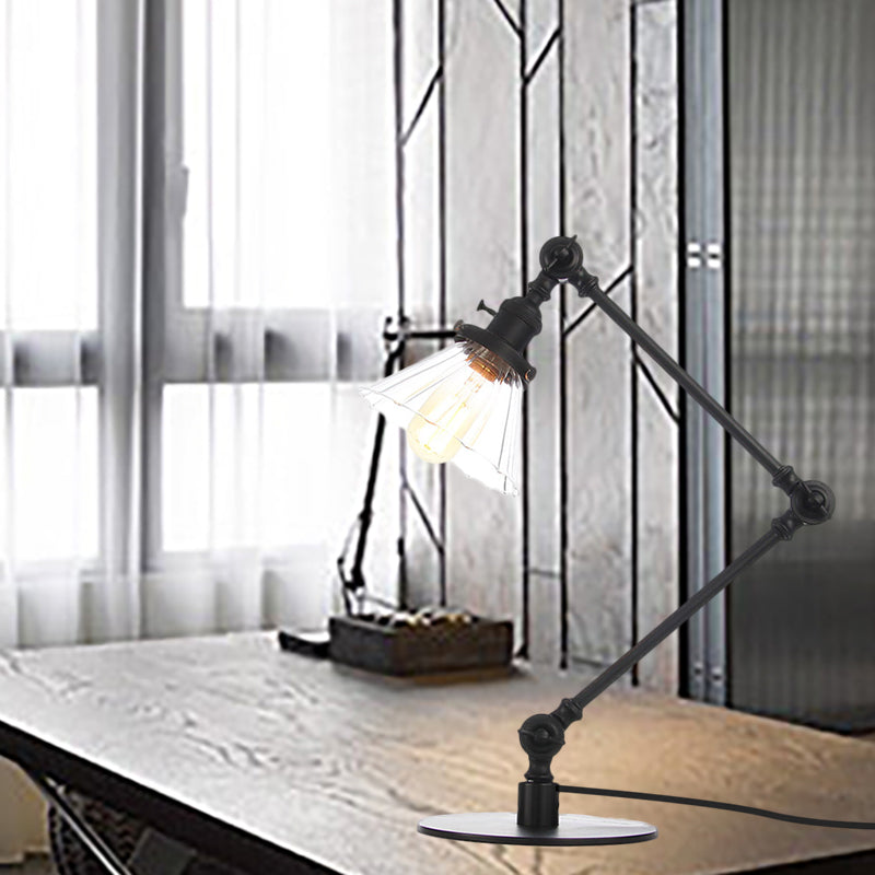 Kegele Tafellamp van Helder Glas | Elegante Verlichting voor Woonkamer en Slaapkamer