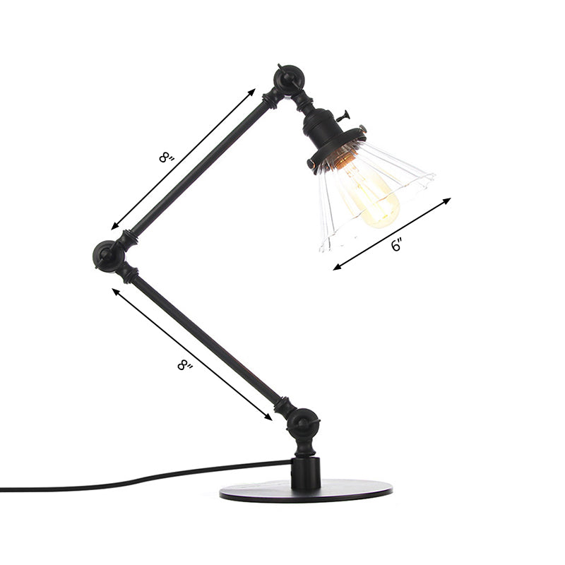 Kegele Tafellamp van Helder Glas | Elegante Verlichting voor Woonkamer en Slaapkamer