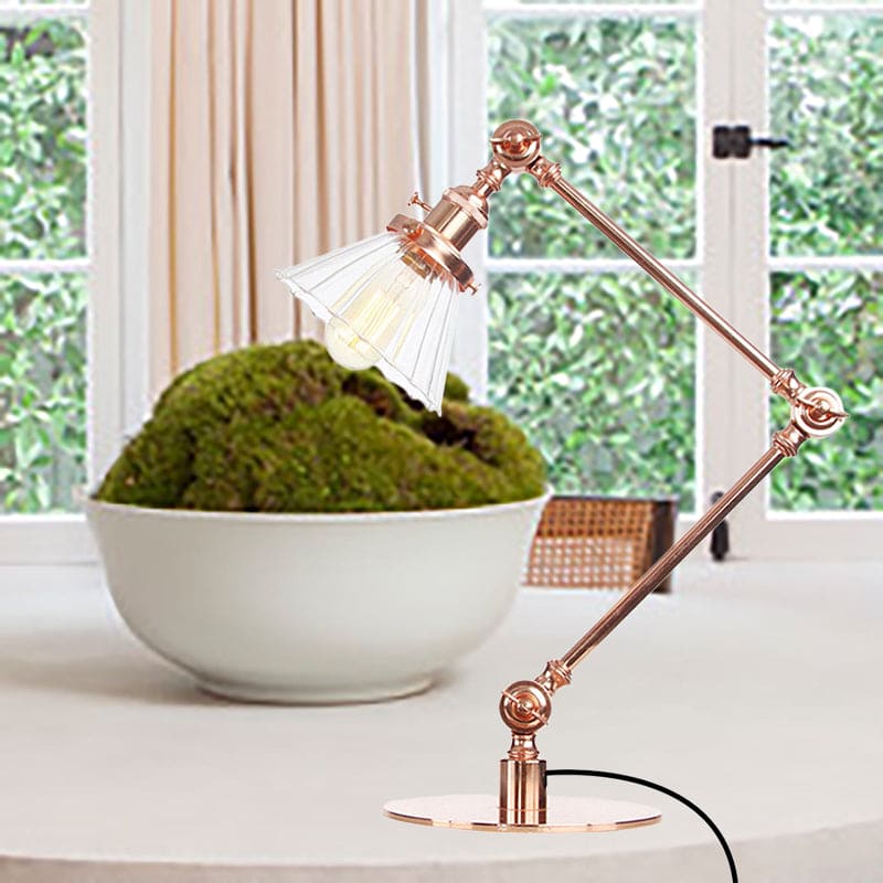 Kegele Tafellamp van Helder Glas | Elegante Verlichting voor Woonkamer en Slaapkamer