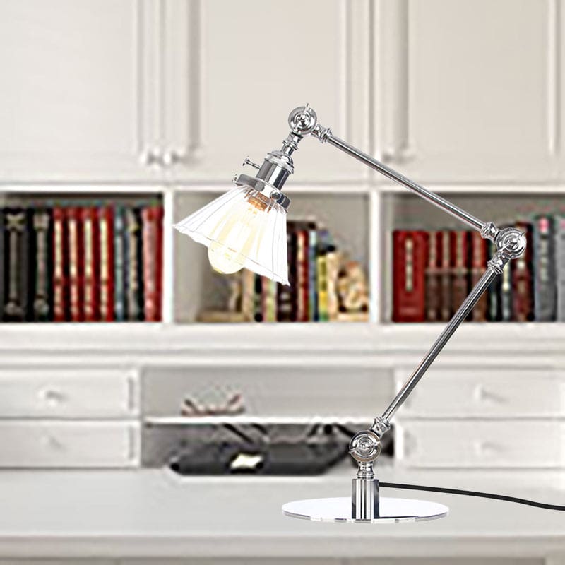 Kegele Tafellamp van Helder Glas | Elegante Verlichting voor Woonkamer en Slaapkamer