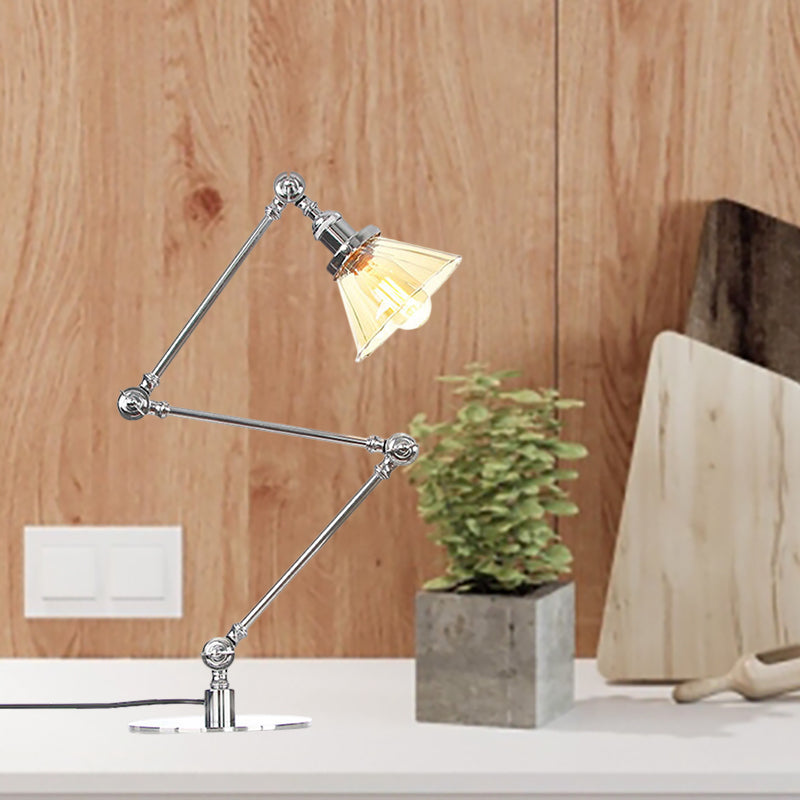 Kegele Tafellamp van Helder Glas | Elegante Verlichting voor Woonkamer en Slaapkamer