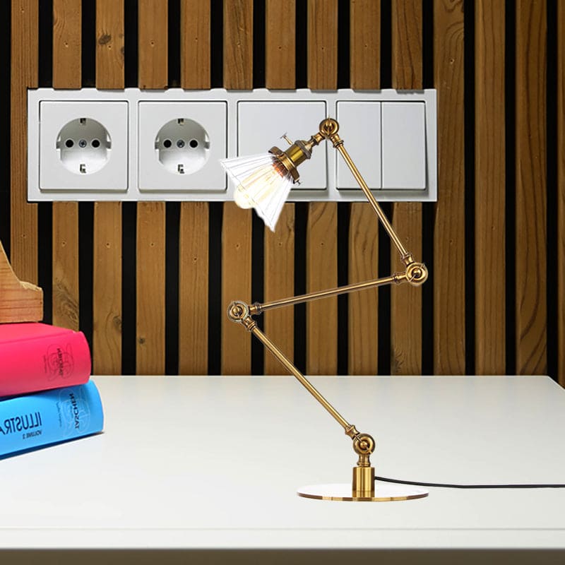 Kegele Tafellamp van Helder Glas | Elegante Verlichting voor Woonkamer en Slaapkamer