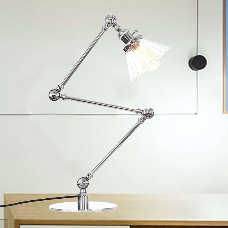 Kegele Tafellamp van Helder Glas | Elegante Verlichting voor Woonkamer en Slaapkamer