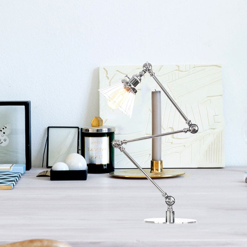 Kegele Tafellamp van Helder Glas | Elegante Verlichting voor Woonkamer en Slaapkamer