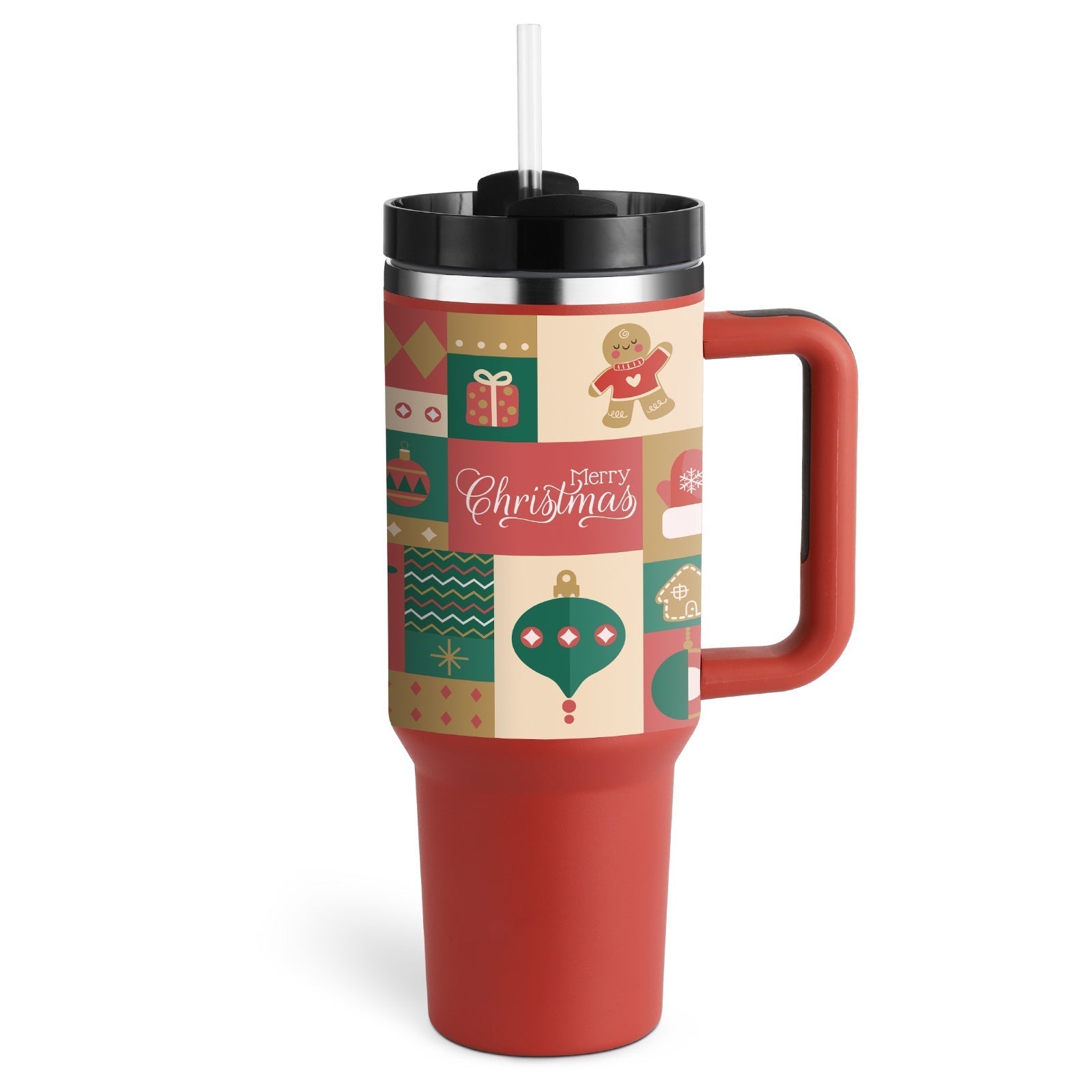 ChillCup - Dubbelwandige Thermo Mok met Handvat en Rietje | 40 oz