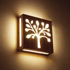 EcoLicht - Moderne LED Wandlamp van Massief Hout met Boom- en Geweimotief | Natuur-Inspired Design