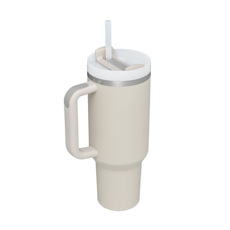 ChillCup - Dubbelwandige Thermo Mok met Handvat en Rietje | 40 oz