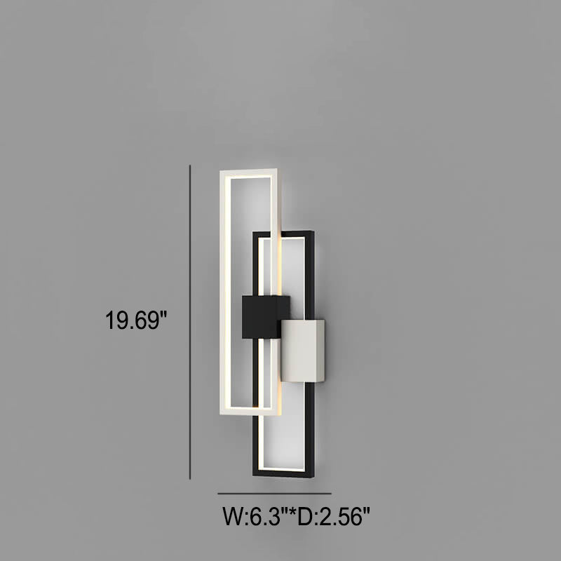 SilQube - Creatieve minimalistische LED-wandlamp met vierkant frame van ijzer en siliconen | Modern design voor sfeervolle verlichting