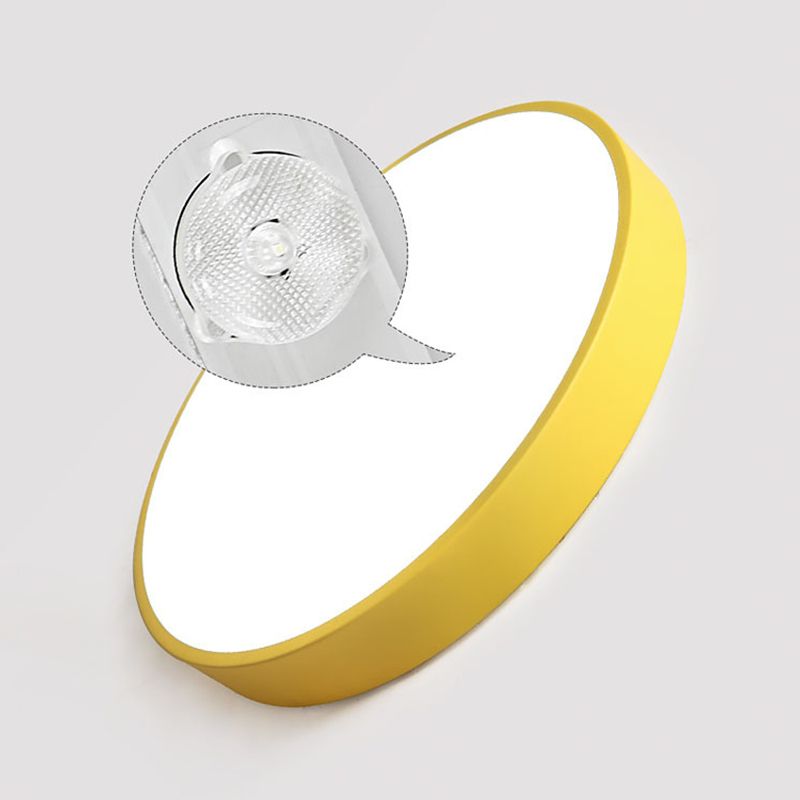 LumiRound Moderne Ronde LED Plafondlamp - Roze en Grijs Metalen Lamp voor Woonkamer