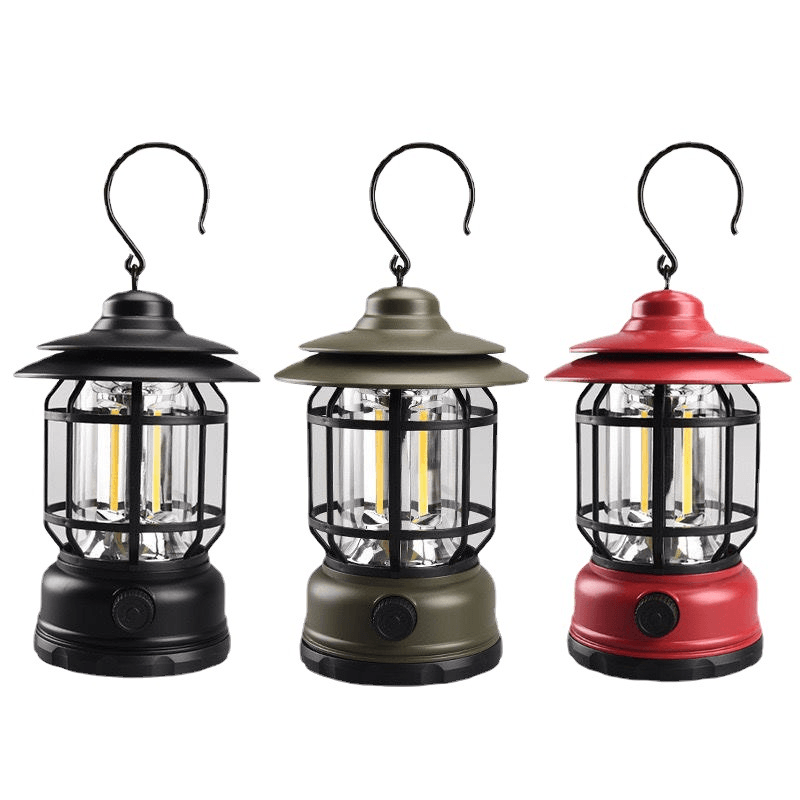VintageGlow - Draagbare Retro Campinglamp voor Buitenverlichting