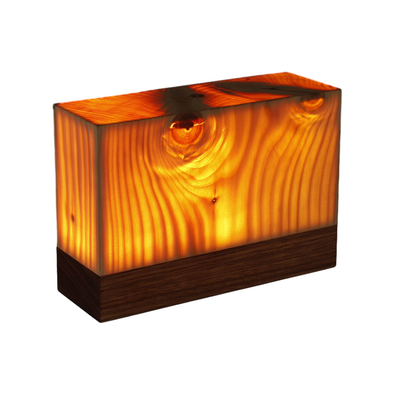 WoodGlow - Tafellamp met Ingebouwde Batterij en Touch Control LED-verlichting | Perfect voor Slaapkamer en Bureau