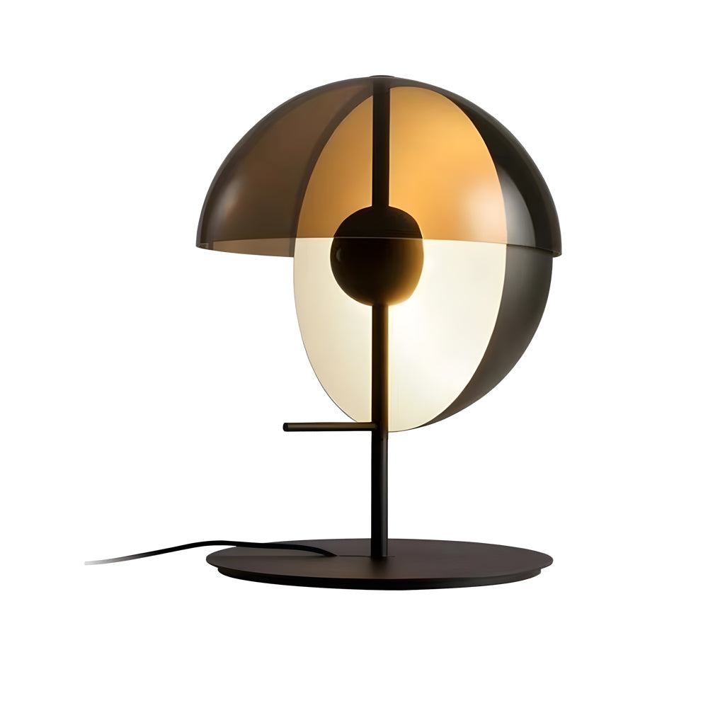 AuraGlow - Tafellamp met Verticale Halve Bol en Horizontale Rookkap | Moderne Sfeerverlichting voor Elke Kamer