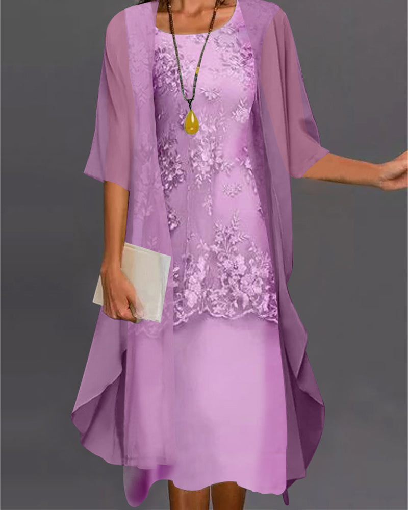 Eliana - Elegante Chiffonjurk in Twee Delen