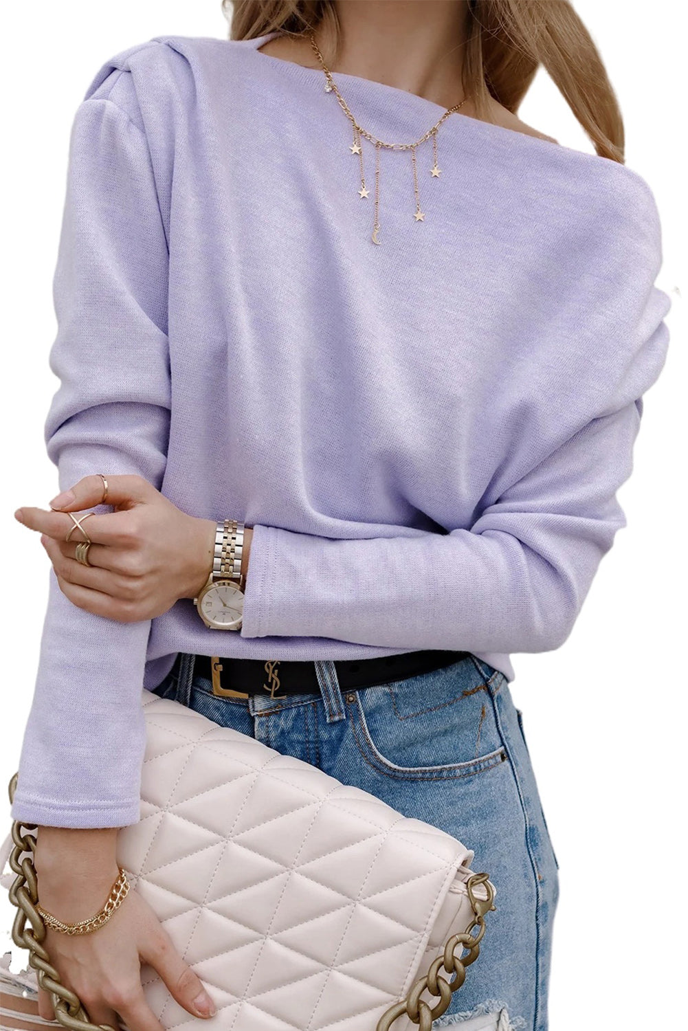 Juliette Asymmetrische Trui met Modieuze Mouwen – Comfort en Stijl voor Dames