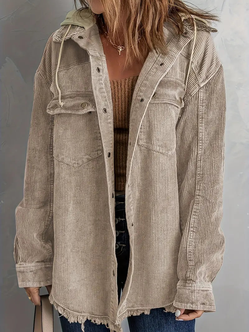 Adele - Kleurblok Hoodie Jas voor Dames | Perfect voor Herfst en Winter