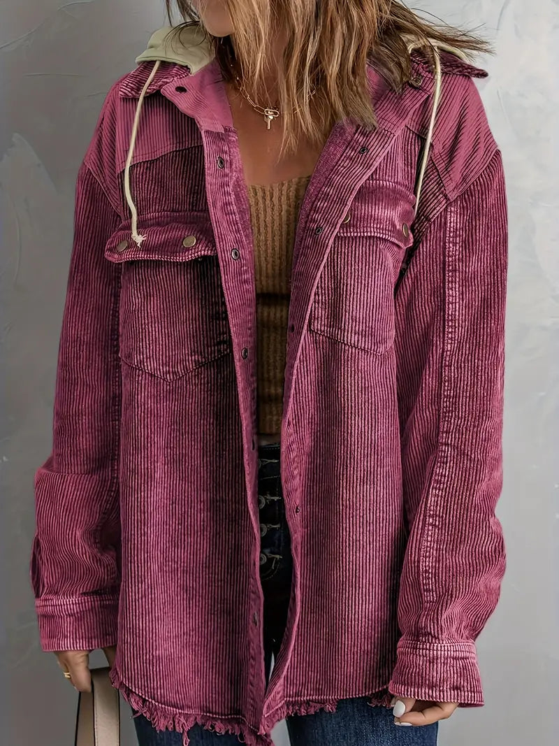 Adele - Kleurblok Hoodie Jas voor Dames | Perfect voor Herfst en Winter