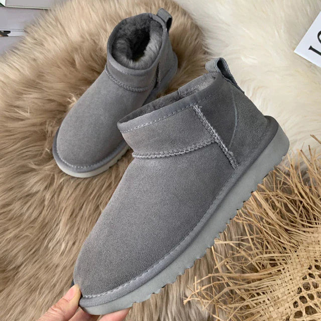 Suede Luxe Enkellaarsjes met Warme Voering - Comfortabele Damesboots voor Winterdagen