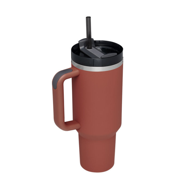 ChillCup - Dubbelwandige Thermo Mok met Handvat en Rietje | 40 oz
