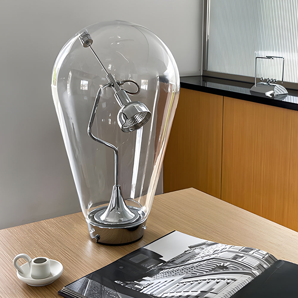 MagnetoGlow - Industriële Magnetische Glazen Bolvormige Tafellamp met Touch Dimming | Moderne LED Verlichting voor Stijlvol Interieur