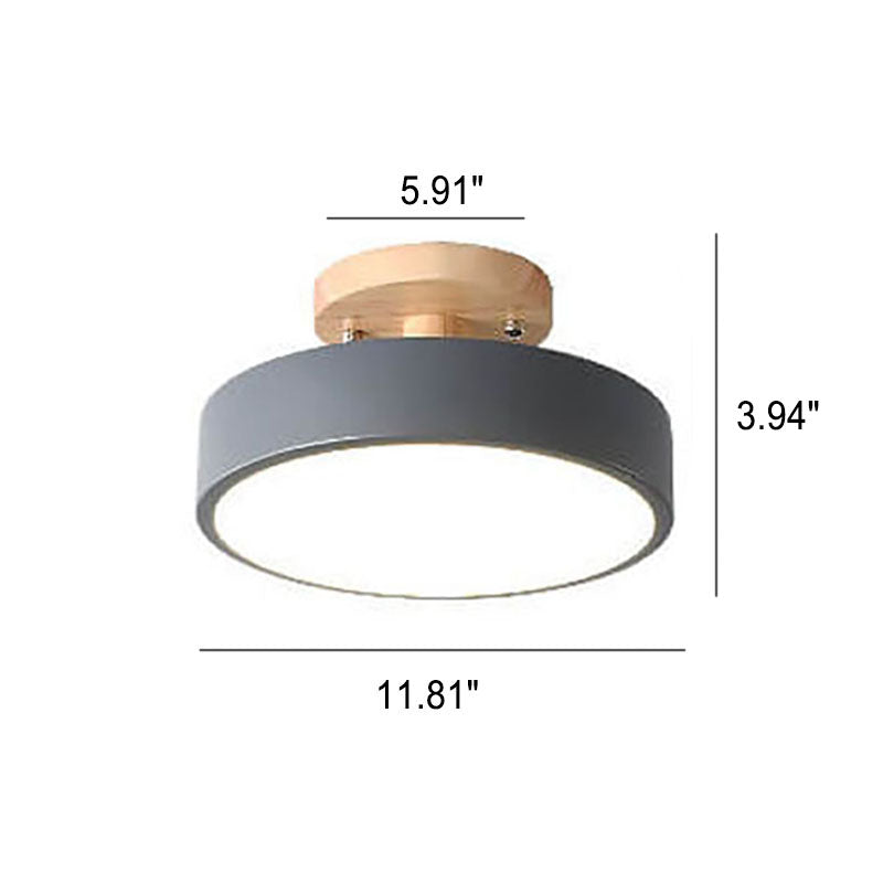 ScandiLuxe Ronde LED Half-Inbouw Plafondlamp - Modern Design en Energiezuinige Verlichting