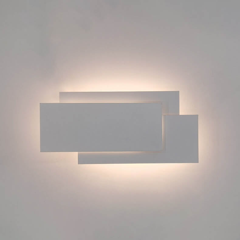 NovaLite - Minimalistische LED-wandlamp van aluminium met vierkante gestapelde design
