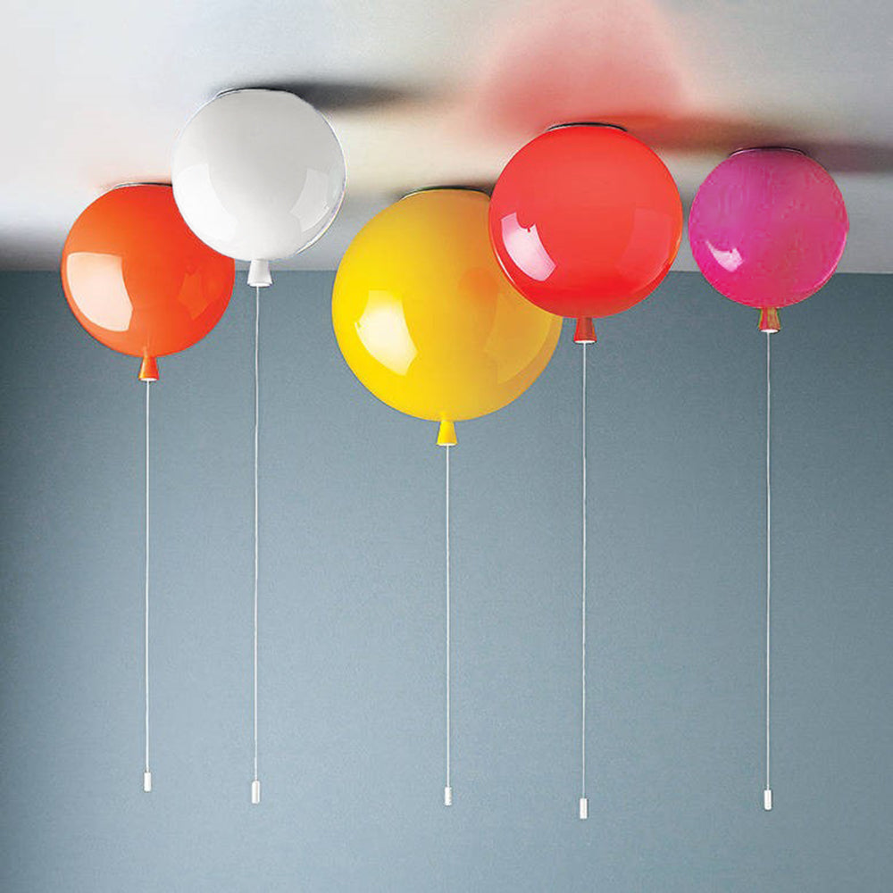 LumiBalloon - Kleine Ballonvormige LED Plafondlamp van Wit Acryl