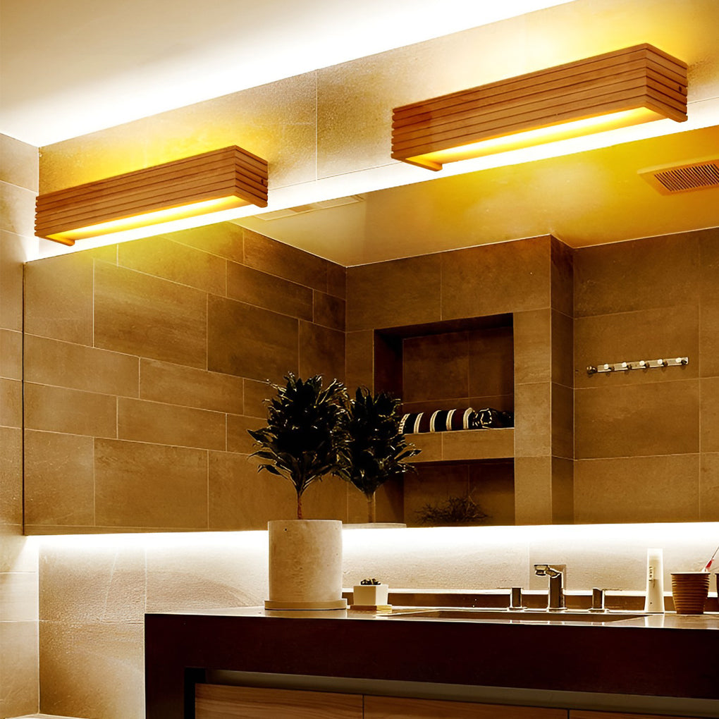 GloeiLicht - Rechthoekige Waterdichte LED Wandlamp voor Spiegelverlichting in Scandinavische Stijl