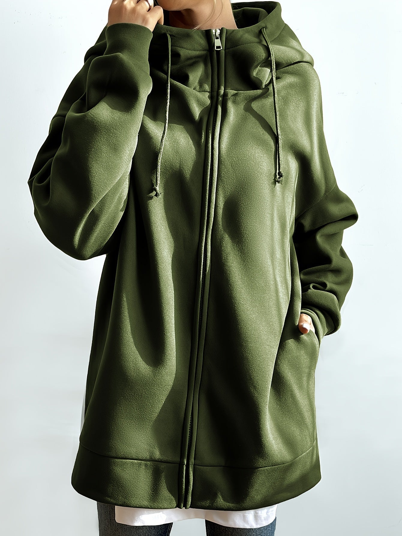 Delora Comfort - Extreem Comfortabele Lange Zip-up Pluche Hoodie met Capuchon voor Dames