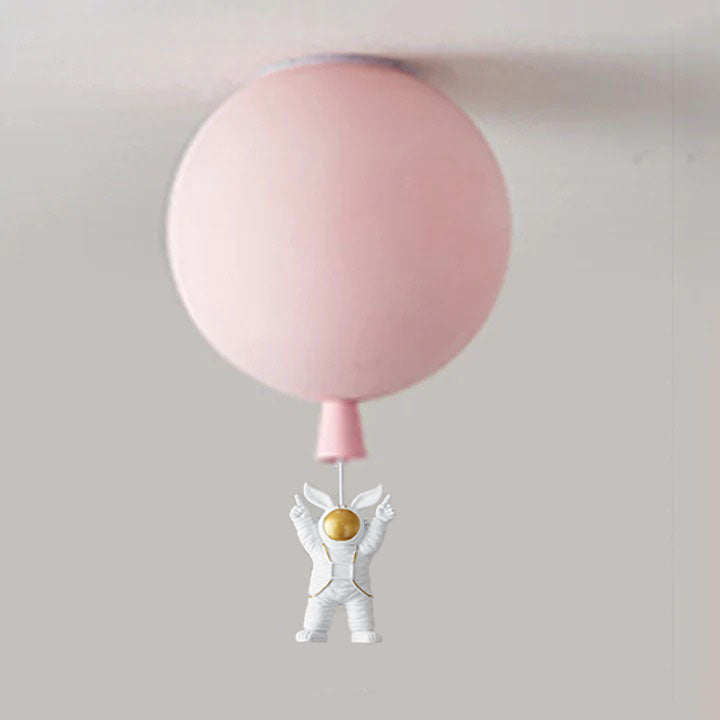 LunarAstral Moderne LED Plafondlamp - Maan en Astronaut Design van Acryl voor Slaapkamer en Kinderkamer