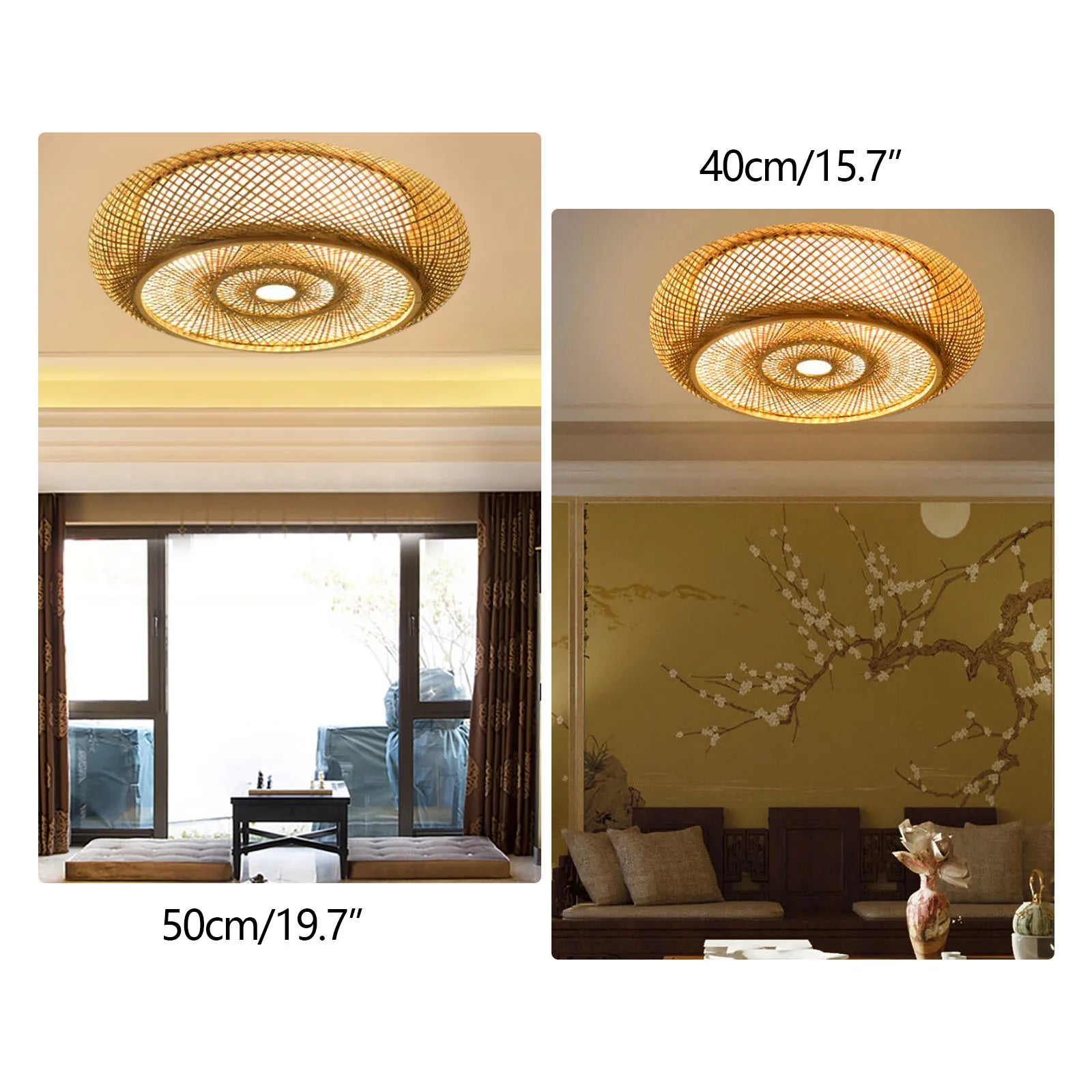 BambooGlow - Bamboe Inbouw Plafondlamp voor Natuurlijke Verlichting