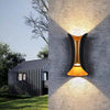 LuxorLED - Moderne Design LED Wandlamp | Zwart Gouden Metaal voor Buiten en Tuin
