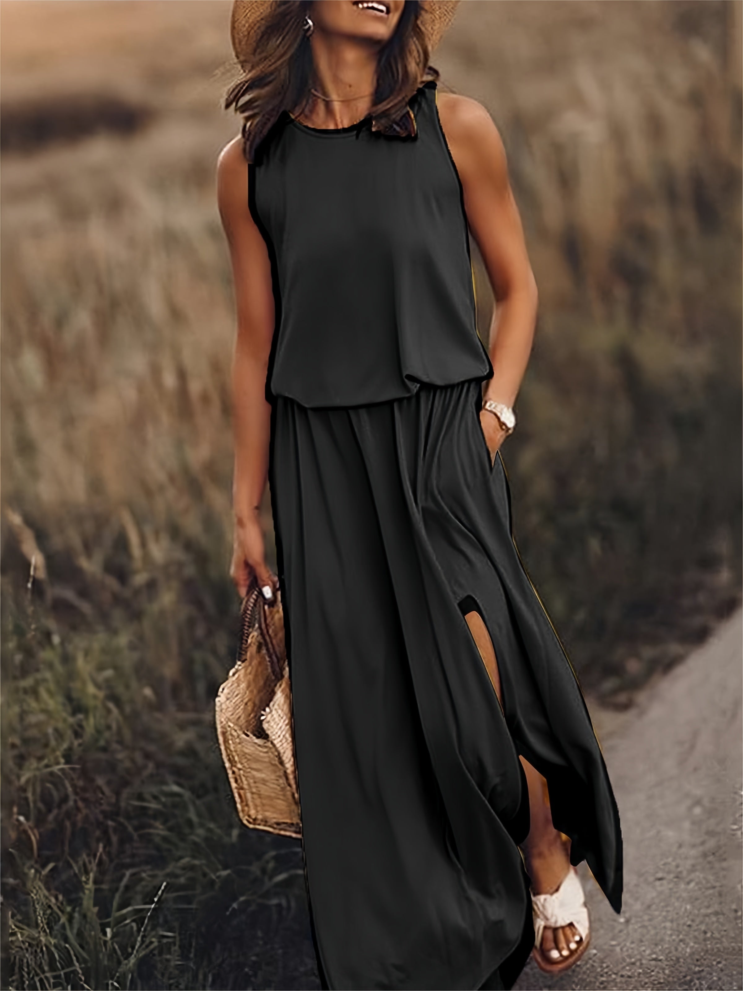 BohoElegance Maxi Jurk | Eenvoudige Modal Boho Jurk in Verschillende Kleuren