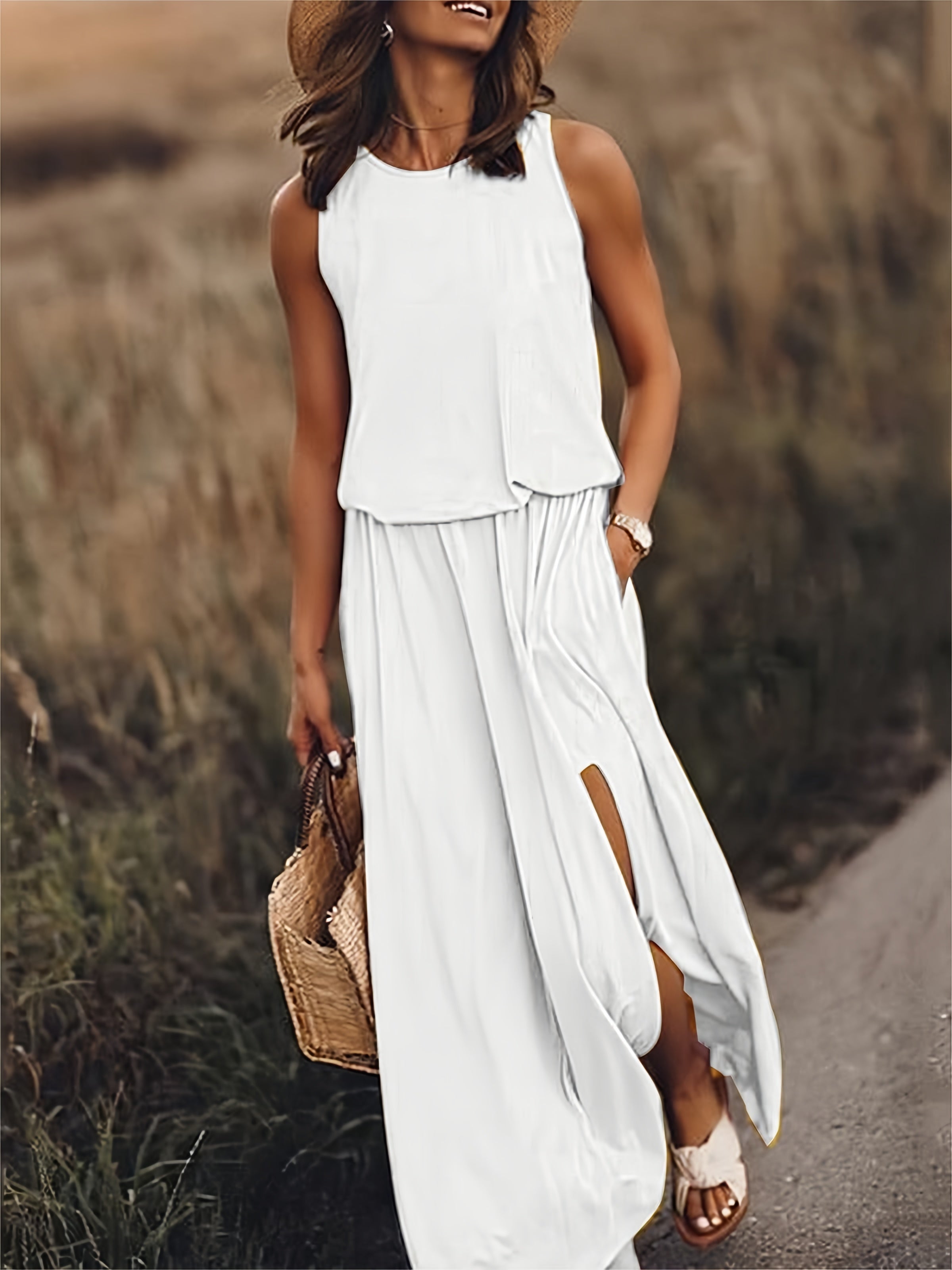BohoElegance Maxi Jurk | Eenvoudige Modal Boho Jurk in Verschillende Kleuren