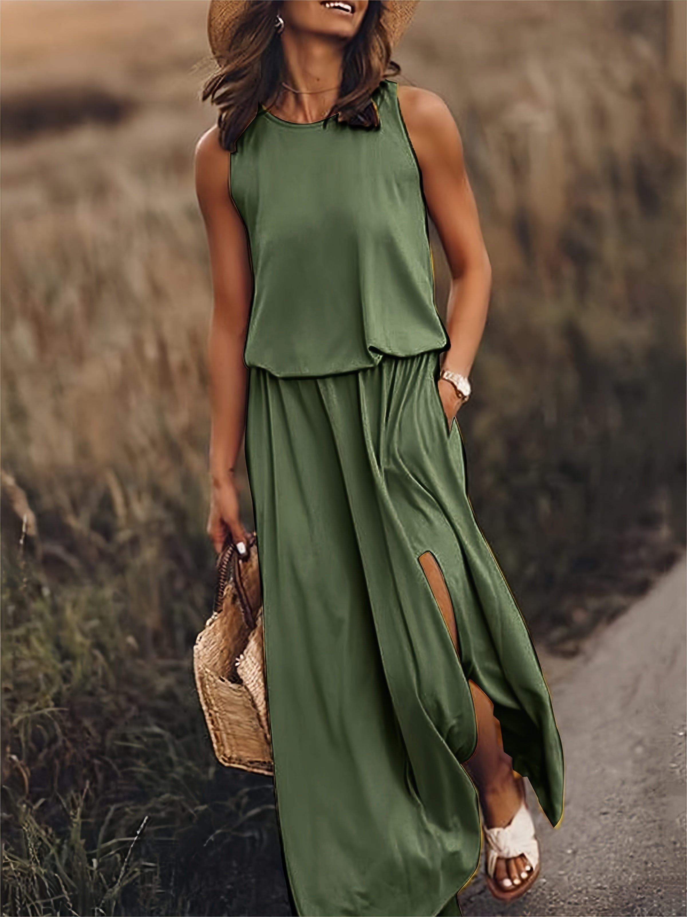 BohoElegance Maxi Jurk | Eenvoudige Modal Boho Jurk in Verschillende Kleuren