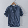 Casual Heren Henley T-shirt met Knoopsluiting en Korte Mouwen – Comfort en Stijl voor Elke Dag
