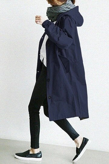 StyleCoat - Modieuze Lange Trenchcoat voor Dames – Overgangsjas 2023