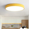 LumiRound Moderne Ronde LED Plafondlamp - Roze en Grijs Metalen Lamp voor Woonkamer