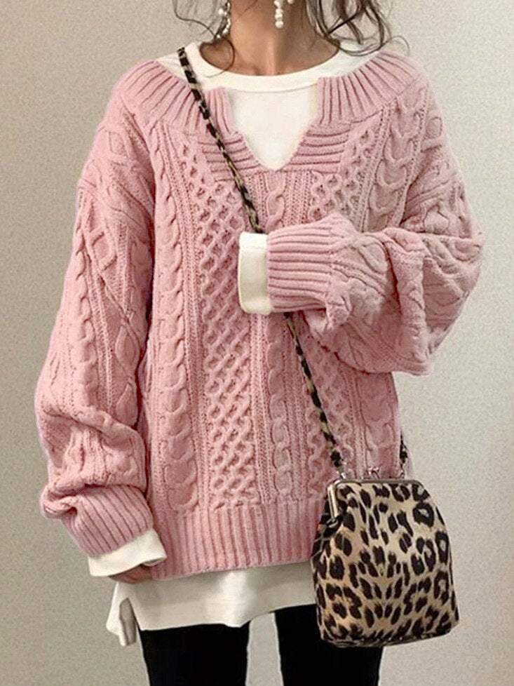 Nina - Comfortabele Warme Oversized Kabeltrui voor Dames