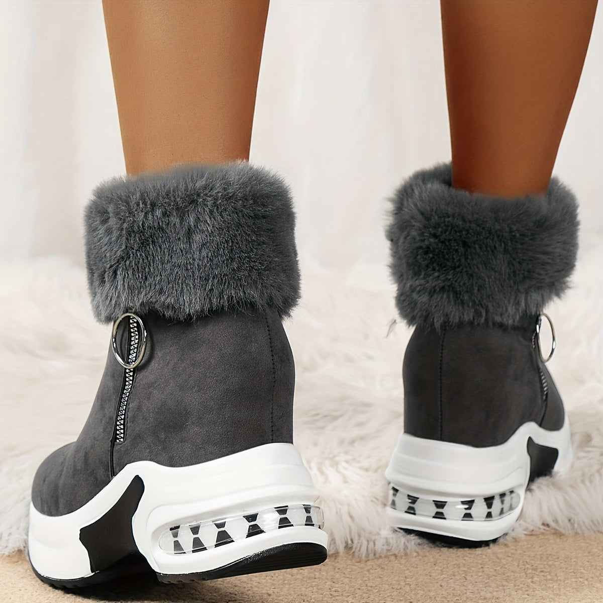WarmStep - Ultrawarme Sneaker Laarzen met Rits voor Dames