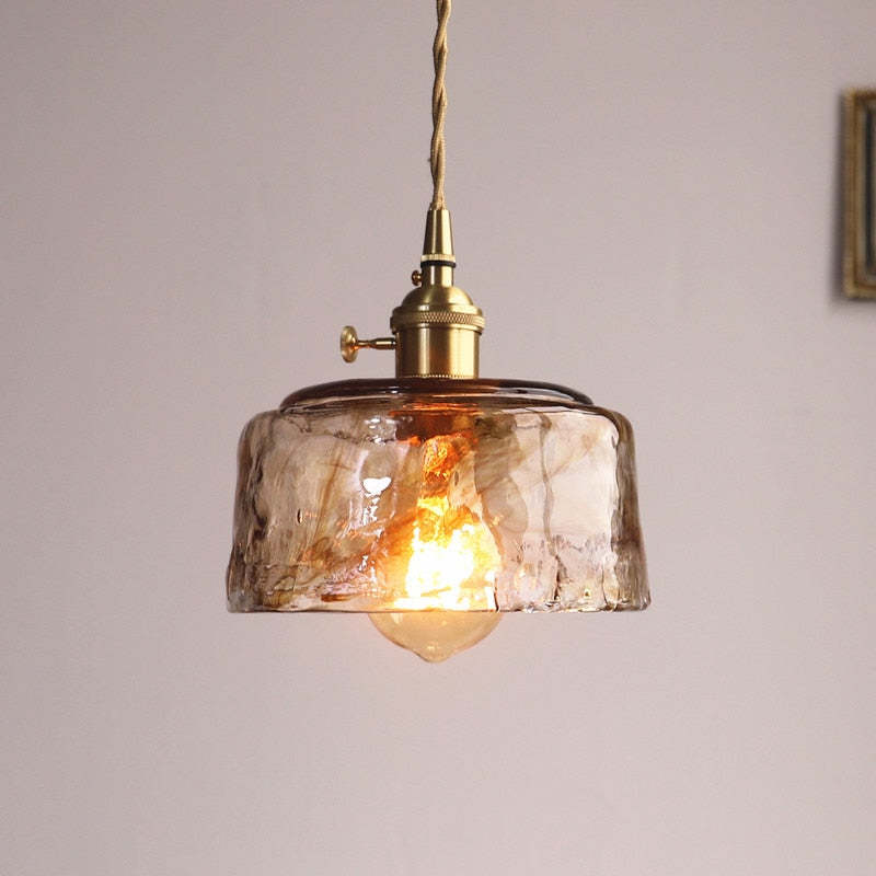 LumiRetro - Retro LED Hanglampen van Gouden Metaal en Glas voor Slaapkamer, Woonkamer en Eetkamer